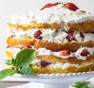 4 Layer Vanilla Strawberry Cake