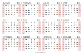 Editable 2019 Calendar Excel Excel Calendar Planner Pages 2019 Calendar