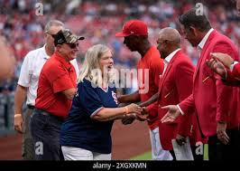 Former St. Louis Cardinals and members of the National Baseball Hall of  Fame, Lou Brock and Red Schoendienst leave the field after ceremonies  commemorating the 50th anniversary of the 1967 World Series