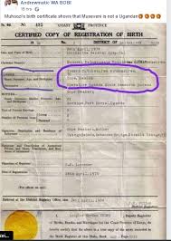 A certificate acknowledges a remarkable achievement or verifies a qualification. False This Is Not General Muhoozi Kainerugaba S Birth Certificate By Pesacheck Pesacheck