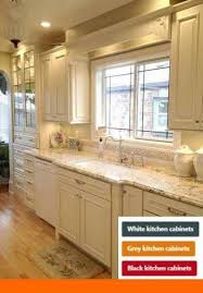 kitchen backsplash cream cabinets gray