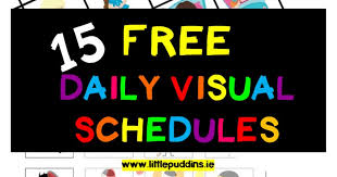 Visual daily routine chart for kids in english, chinese, korean (printable). Free Visual Schedules Little Puddins Free Printables