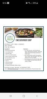 Cheeseburger Soup Lean And Green Lean Protein Meals Lean And Green Meals Lean Meal Plan