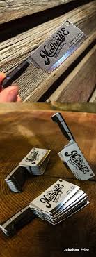 The individual grain and texture of the wood mean that no two cards are alike! 25 Impressive Metal Business Cards For Inspiration