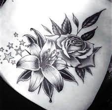 Wonderful Black And Gray Orchid And Rose For Women Lily Tattoo Design Tattoos For Women Flowers Rose Tattoo Design