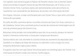 Em abril do ano passado, por exemplo, ele a acompanhou em visita oficial a campina grande, na paraíba. Extrema Imprensa Chega Ao Fundo Do Poco E Para Atingir Bolsonaro Aventa Infidelidade De Michelle