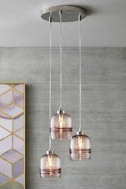 Next Nexus 3 Light Cluster Pendant Pink Ceiling Pendant Lights Light Cluster Pendant