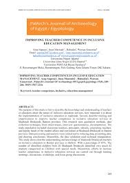 Pdf Improving Teacher Competence In Inclusive Education Management