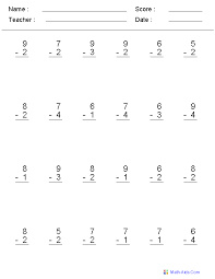 Single Digit Subtraction Worksheets 3rd Grade Math Worksheets Math For Kids Subtraction Worksheets