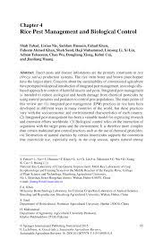 Review, integrated pest management, control methods, pest management approaches, sustainable agriculture, transfer of technology model, research, extension, institutional reform, policy aspects, training, iied. Pdf Rice Pest Management And Biological Control