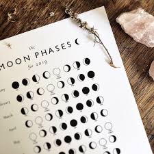 Moon Phases Chart 2019 Krystal Lee