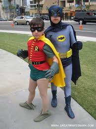 Classic Cool Adam West And Burt Ward Batman Robin Costumes Robin Costume Kids Costumes Batman And Robin Costumes