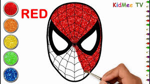 Some of the coloring pages shown here are spiderman drawing at explore collection of spiderman d. How To Draw Color Spiderman For Kids Glitters Spiderman Painting Coloring Videos For Kids Youtube