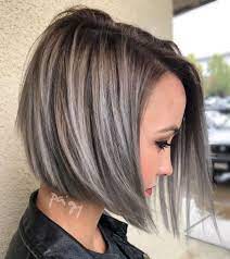 70 Cute And Easy To Style Short Layered Hairstyles Gray Hair Highlights Short Hair With Layers Grey Hair Color
