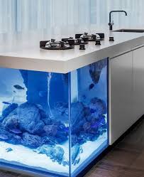 Aquarium Ideen Kochinsel Blau Beleuchtung Spuele Modern Weiss Hochglanz Kuchendesign Modern Aquarium Ideen Kuche Mit Insel