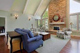 Since bedrooms are meant to be our sanctuaries for peace and quiet, it's only right to have something nice and cozy to look forward to after a long day. Family Room With Stone Fireplace Stock Image Image Of Furnishings Decor 16476195