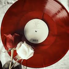 Vintage record label, decorate your home and office. Red