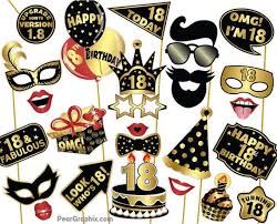 Diy 18th Birthday Photo Booth Props 18th Birthday Photo Booth Props 18th Birthday Girl Boy Photo Etsy In 2020 Birthday Party Props Birthday Props Birthday Photo Booths