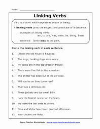 Action Verbs Worksheets 5th Grade 4th Grade Verbs Worksheet In 2020 Linking Verbs Helping Verbs Worksheet Verb Worksheets