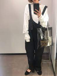 kumika freak s storeのサロペット オーバーオールを使ったコーディネート wear サロペット オーバーオール クリアバッグ