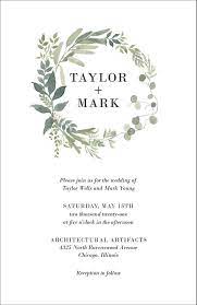 Greenery Wreath Wedding Invitation Paper Source In 2021 Greenery Wreath Wedding Wreath Wedding Invitations Wedding Invitation Paper