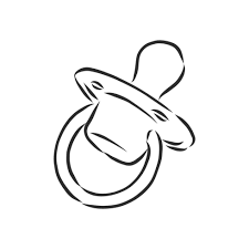 baby pacifier vector sketch 8917385 Vector Art at Vecteezy