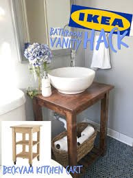Ikea Hack Bathroom Vanity With Bekvam Kitchen Cart Ikea Hack Bathroom Ikea Bathroom Vanity Diy Bathroom Vanity