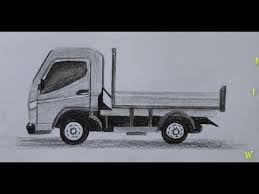 Draw a rectangle for the main section of the truck. How To Draw A Truck With Pencil Sketch Very Easy Youtube