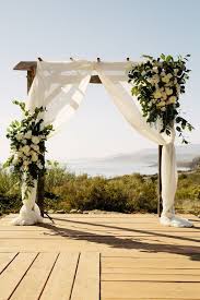 Black And White Wedding Arch Decorations Elegant Black Tie Santa Barbara Greenhouse Wedding Neutral Color Palette All White We Ocean View Wedding White Wedding Arch Wedding Arch Greenery