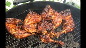 Grill on one side for about 7 minutes or until the chicken. Grilling Bbq Chicken Leg Quarters Youtube