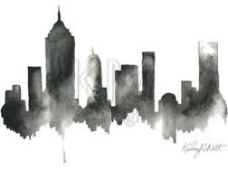 Black And White City Skyline Black And White City Skyline Google Search Modern Wall Artwork Skyline Painting Black Artwork