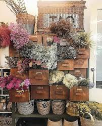Drawers Of Dried Flowers At The Beautiful The Flower Bar Bangalow Theflowerbarbangalow2479 Captured By M Dried Flowers Flower Bar Dried Flower Arrangements
