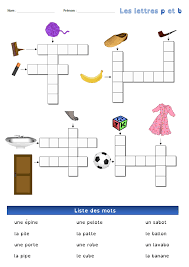 Amateur de mots fléchés ? Francais Mots Croises Debut Ecole Primaire Pour Differencier Les Sons Et Lettres Mis A Jour Exercices A Imprimer