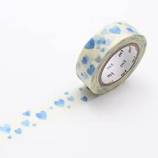 Mt Heart Stamp Blue Washi Tape By Mt Masking Tape By Foxandstar On Etsy Https Www Etsy Com Transaction 1173617701 Washi Tape Washi Tape Diy Masking Tape