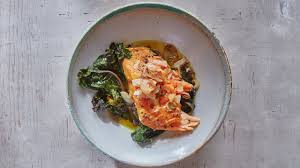 Turmeric Salmon With Coconut Crisp Recipe Roasted Winter Vegetables Hearty Soups Crisp Recipe