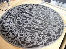 Laser Etched Granite Floor Medallion Floor Medallion Granite Flooring Laser Etching