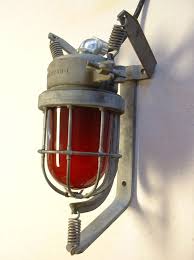 Vtg Explosion Proof Light Fixture Wall Sconce Industrial Red Globe Nos Light Fixtures Sconces Wall Sconces