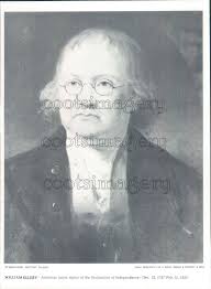 1974 Press Photo Artist Drawing US Founding Father William Ellery Rhode  Island