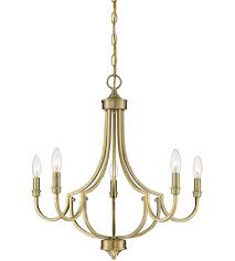 Savoy House 1 2005 5 322 Auburn 5 Light 24 Inch Warm Brass Chandelier Ceiling Light
