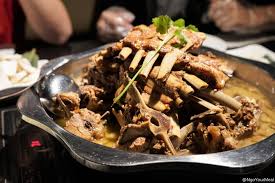 Lamb Spine And Lamb Chops Hot Pot At First Lamb Shabu In Flushing New York Lamb Ribs Food Food Gallery