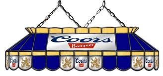 Coors Original Banquet Beer Billiard Stained Glass Mirror Pool Table Light Lamp Allamericanlamps Svetlyj Stol Osveshenie Bilyardnogo Stola Zerkalnoe Steklo