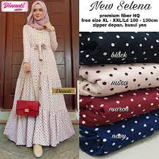 Secara umum, desain model baju gamis muslimah untuk remaja masa kini menggunakan kombinasi dua warna atau kombinasi polos dan motif untuk dijadikan sebagai baju gamis. New Selena Maxy Gamis Busui Motif Polkadot Fit M To Xxl Maxy Busui Motif Polkadot Casual Ootd Model Gamis Polkadot 2020 Diary Hijaber