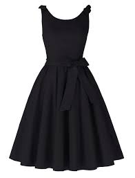 1950s Audrey Hepburn Vintage Style It S All About The Bow Dress In Black Little Black Dress Black Dress Vintage Fashion Fashion Dresses