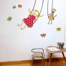 Sticker Swing Girl Stickers Muraux Stickers Muraux Enfant Tableau Enfant