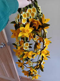 Daffodil Garland, Felt Flower Garland, Home Decor, St David's  Day,daffodils, Wedding Decor, Handmade Garland, Floral Garland