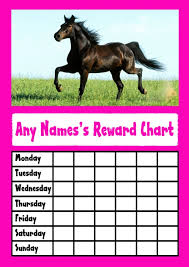 Pink Horse Reward Chart