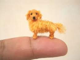 Family Of Crafters Crochet Adorably Tiny Animals That Fit On Your Fingers Crochet Dog Miniature Dogs Dog Stuffed Animal