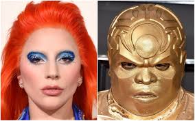 Grammys' jaw-dropping red carpet looks, from Lady Gaga as David Bowie to  CeeLo Green's all-gold outfit