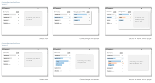 how would you design a two stage bar chart drill down