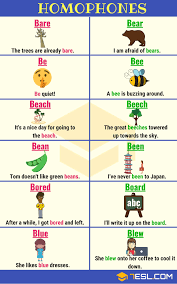 List Of 300 Homophones From A Z With Useful Examples 7 E S L Learn English Words Learn English Vocabulary English Phonics
